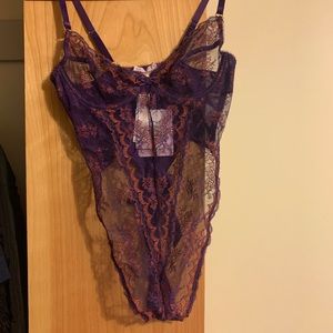 NWT Savage x Fenty Purple Lace Teddy